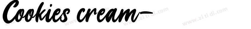 Cookies cream字体转换